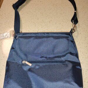 Blue Travelo adjustable cross body pocketbook